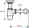 McAlpine Syfon umywalkowy niski chrom 220+255CB